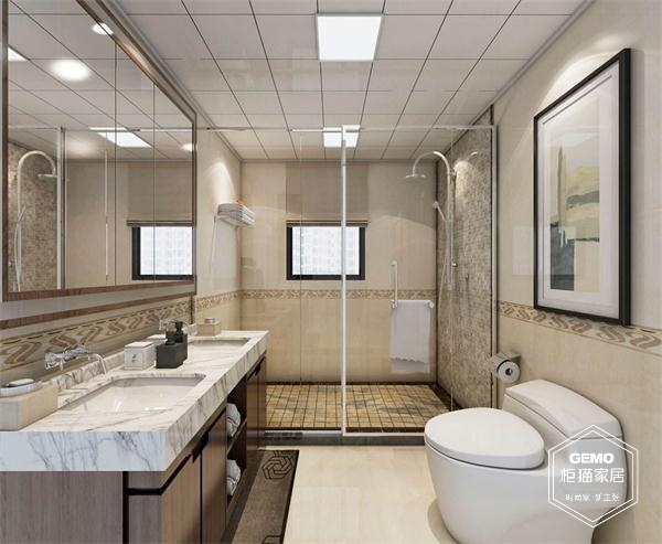 半开放式卫生间