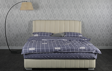 现代简约双人床主卧1.8米软床8089